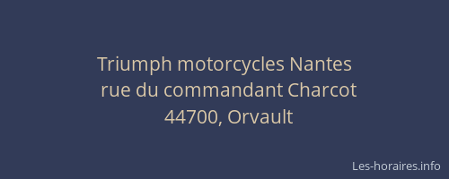 Triumph motorcycles Nantes