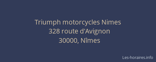 Triumph motorcycles Nimes