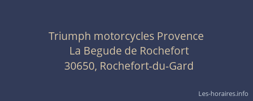 Triumph motorcycles Provence