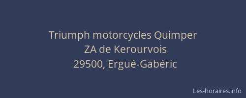 Triumph motorcycles Quimper