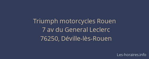 Triumph motorcycles Rouen