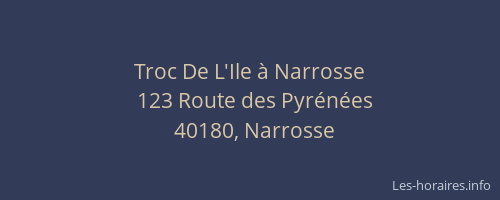 Troc De L'Ile &agrave; Narrosse