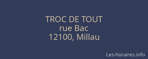 TROC DE TOUT