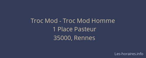 Troc Mod - Troc Mod Homme
