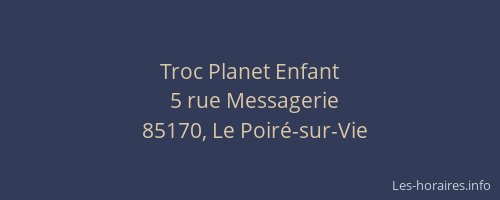 Troc Planet Enfant