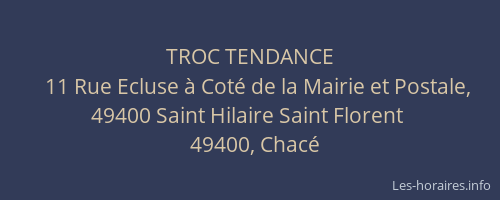 TROC TENDANCE