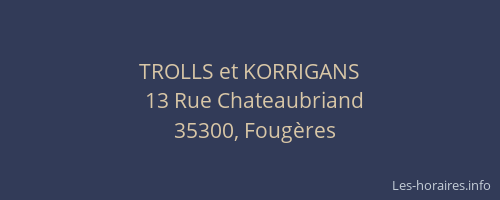 TROLLS et KORRIGANS
