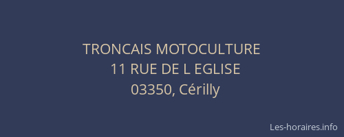 TRONCAIS MOTOCULTURE