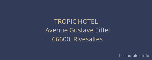 TROPIC HOTEL