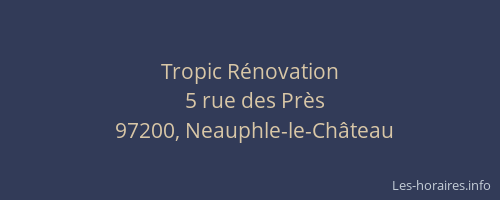 Tropic Rénovation