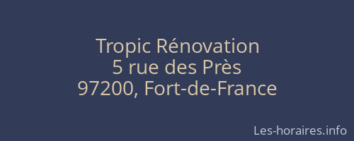 Tropic Rénovation