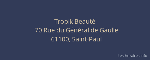 Tropik Beaut&eacute;