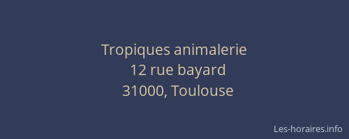 Tropiques animalerie