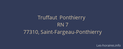 Truffaut  Ponthierry