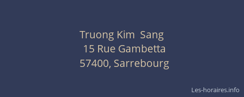 Truong Kim  Sang