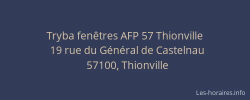 Tryba fenêtres AFP 57 Thionville