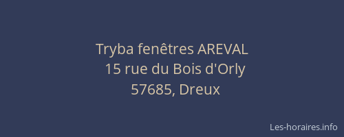 Tryba fen&ecirc;tres AREVAL