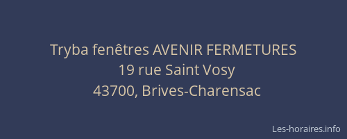 Tryba fen&ecirc;tres AVENIR FERMETURES
