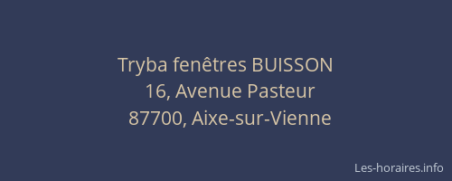 Tryba fen&ecirc;tres BUISSON