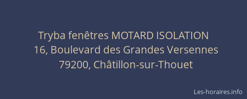 Tryba fen&ecirc;tres MOTARD ISOLATION