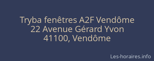 Tryba fenêtres A2F Vendôme