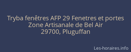 Tryba fenêtres AFP 29 Fenetres et portes