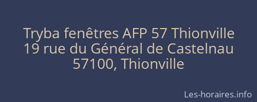 Tryba fenêtres AFP 57 Thionville