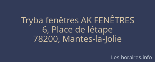 Tryba fenêtres AK FENÊTRES