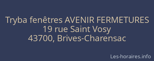 Tryba fenêtres AVENIR FERMETURES