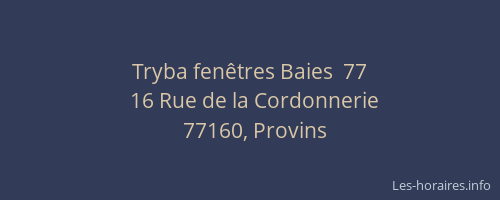 Tryba fenêtres Baies  77