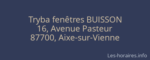 Tryba fenêtres BUISSON