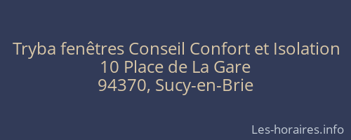 Tryba fenêtres Conseil Confort et Isolation