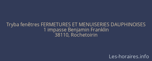 Tryba fenêtres FERMETURES ET MENUISERIES DAUPHINOISES