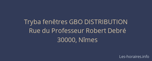 Tryba fenêtres GBO DISTRIBUTION