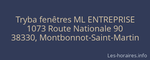Tryba fenêtres ML ENTREPRISE