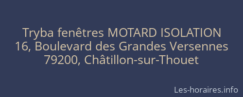 Tryba fenêtres MOTARD ISOLATION