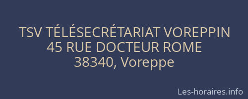 TSV T&Eacute;L&Eacute;SECR&Eacute;TARIAT VOREPPIN