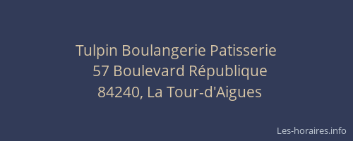 Tulpin Boulangerie Patisserie
