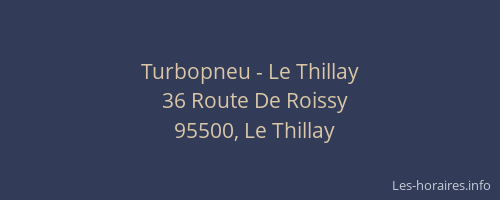 Turbopneu - Le Thillay