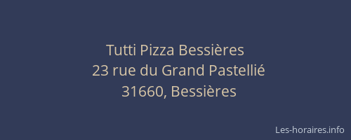 Tutti Pizza Bessières