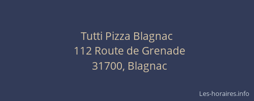 Tutti Pizza Blagnac