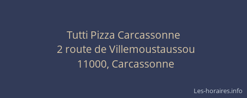 Tutti Pizza Carcassonne