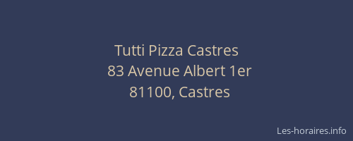 Tutti Pizza Castres