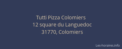Tutti Pizza Colomiers