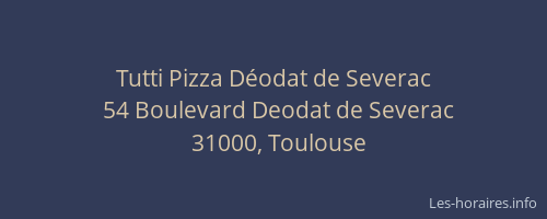 Tutti Pizza Déodat de Severac