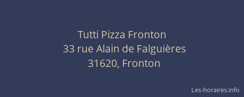 Tutti Pizza Fronton
