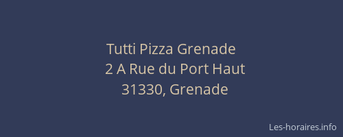 Tutti Pizza Grenade
