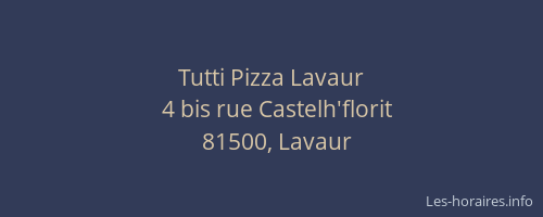 Tutti Pizza Lavaur