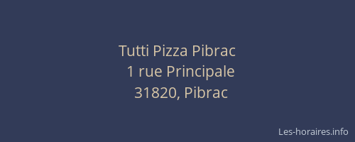 Tutti Pizza Pibrac
