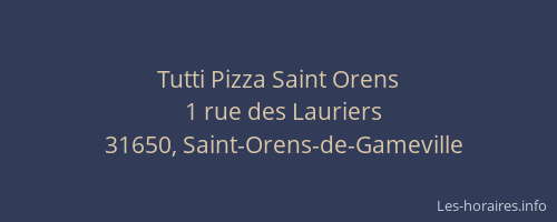Tutti Pizza Saint Orens